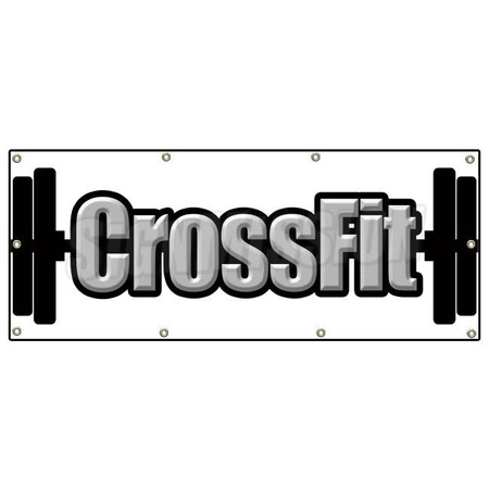 Signmission CROSSFIT BANNER SIGN core strength conditioning nutrition exercise gym B-96 Crossfit